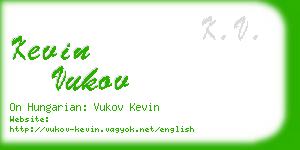 kevin vukov business card